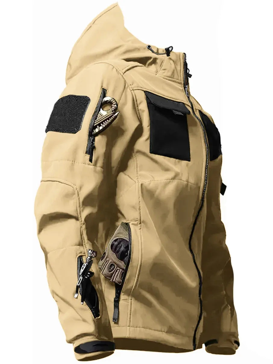 Men’s Bomber Jacket – Regular Fit – Weather-Resistant – Adjustable Hood – Multi-Pocket