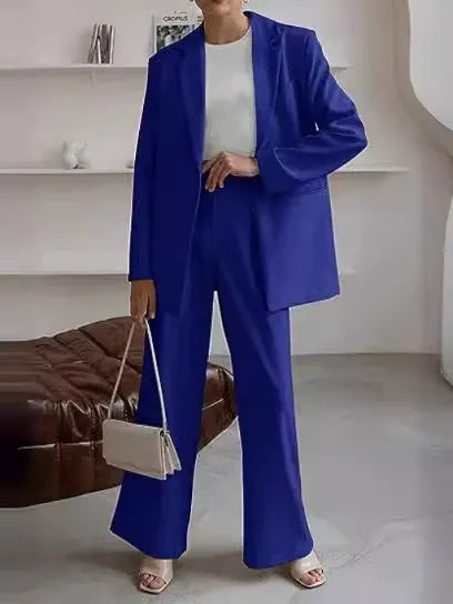 Women’s Blazer Set – Tailored Fit – Wool Blend – Single-Breasted Minimalist Style