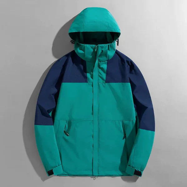 Men’s Outdoor Jacket – Regular Fit – Water-Resistant – Windproof – Detachable Hood