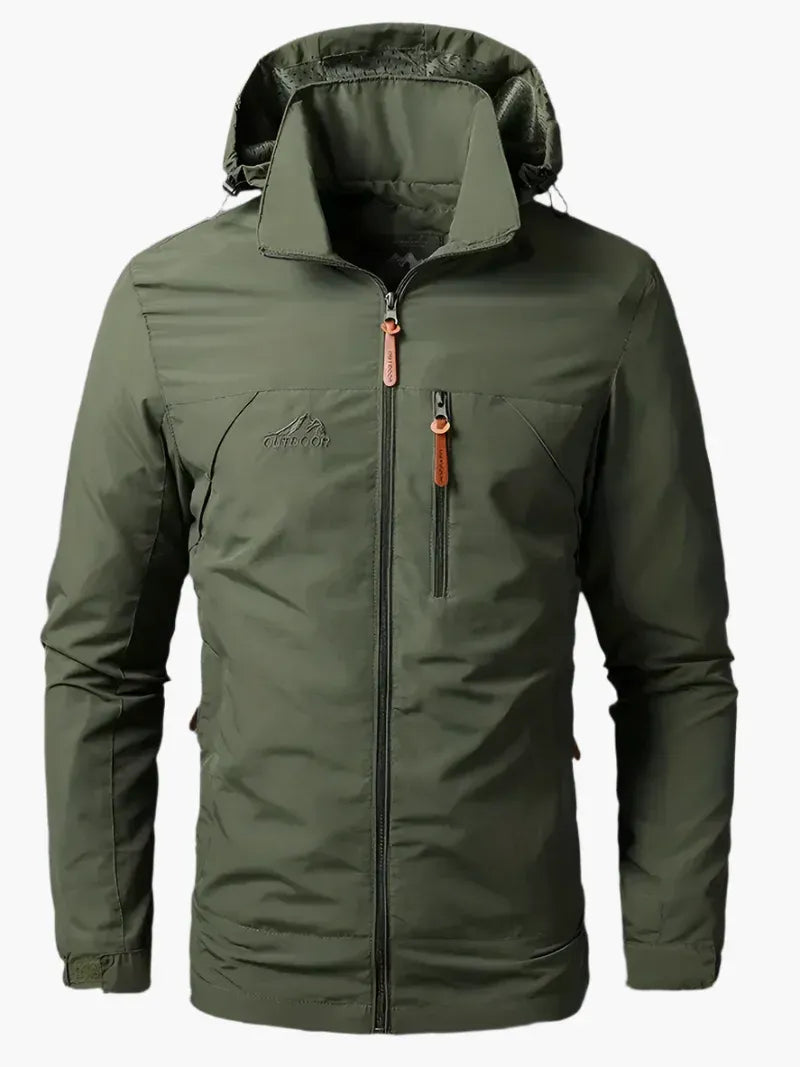 Men’s Hiking Jacket – Waterproof – Windproof – Regular Fit – Hooded Technical Outdoor Wear