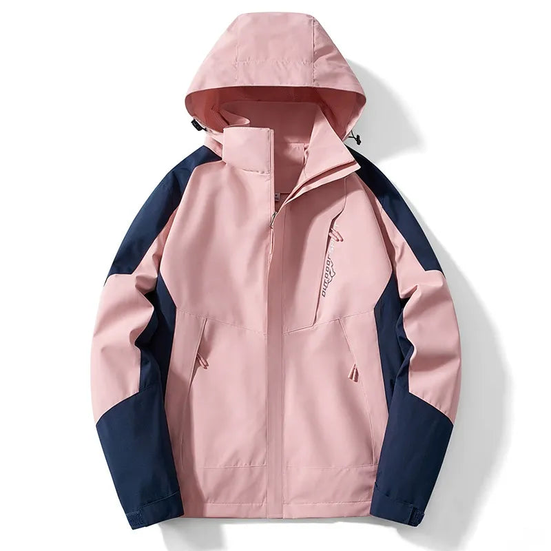 Men’s Outdoor Jacket – Water-Resistant – Adjustable Hood – Zippered Pockets – Regular Fit