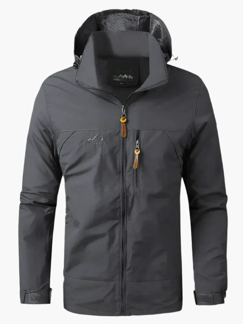Men’s Hiking Jacket – Waterproof – Windproof – Regular Fit – Hooded Technical Outdoor Wear