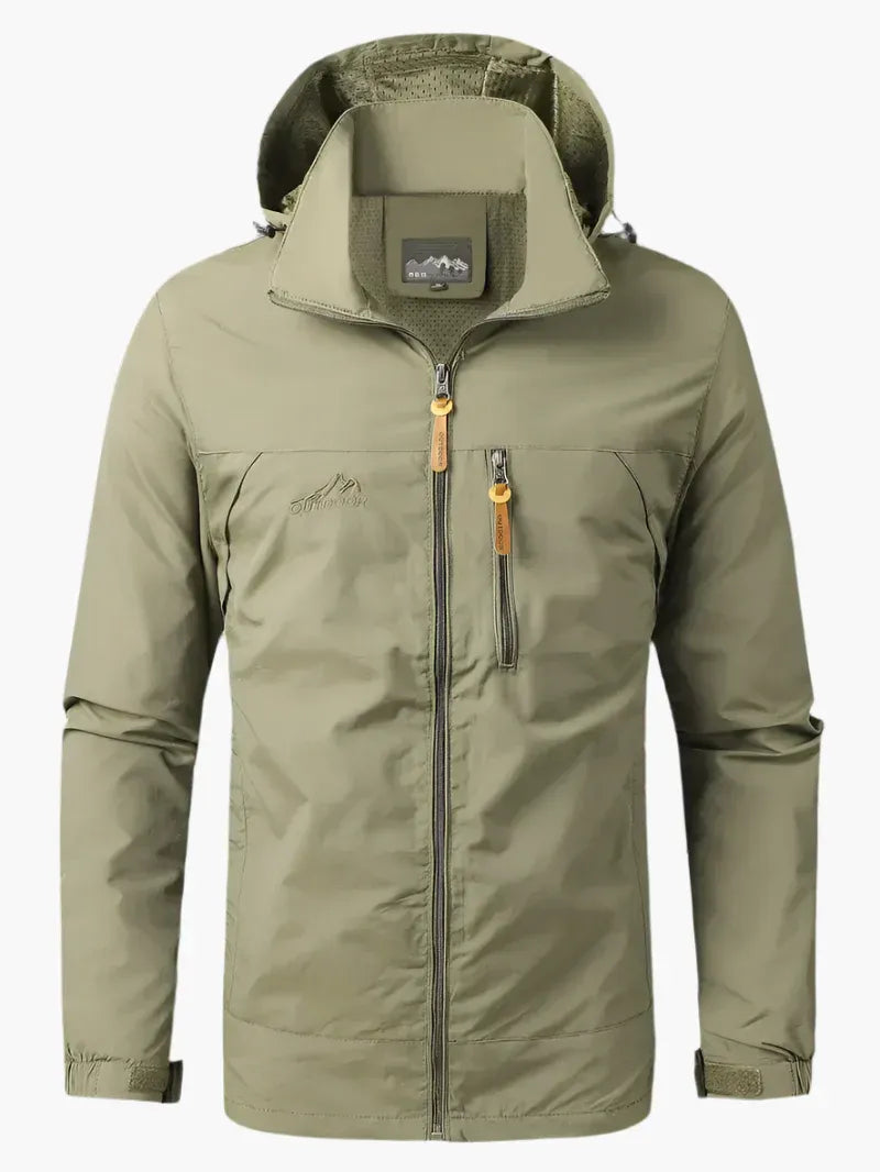 Men’s Hiking Jacket – Waterproof – Windproof – Regular Fit – Hooded Technical Outdoor Wear
