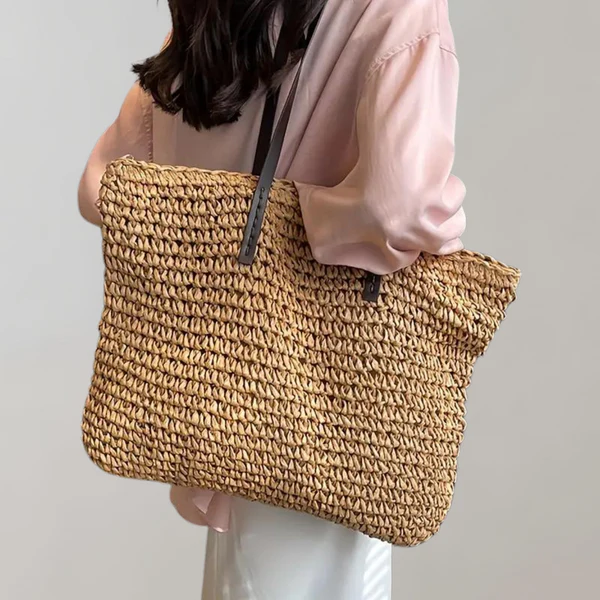 Women’s Tote Bag – Oversized Shoulder Carry – Woven Natural Fibres – Boho Style