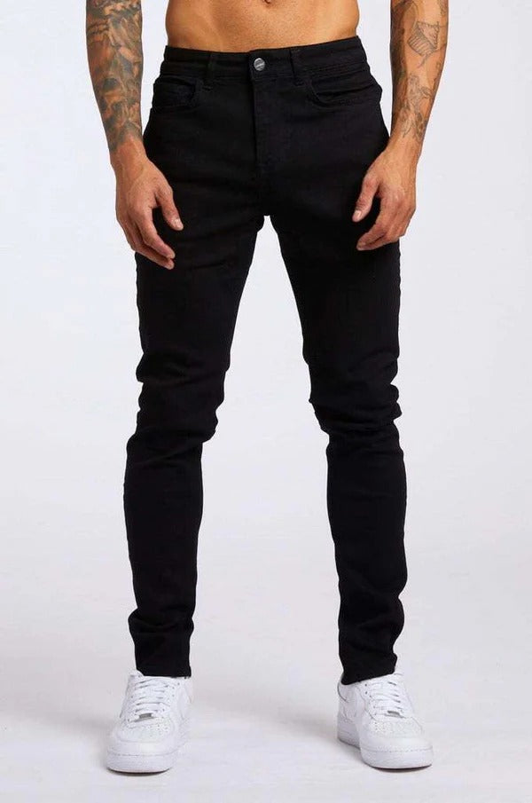 Men’s Slim Fit Jeans – Stretch Denim – Five Pocket – Full Length Casual Style