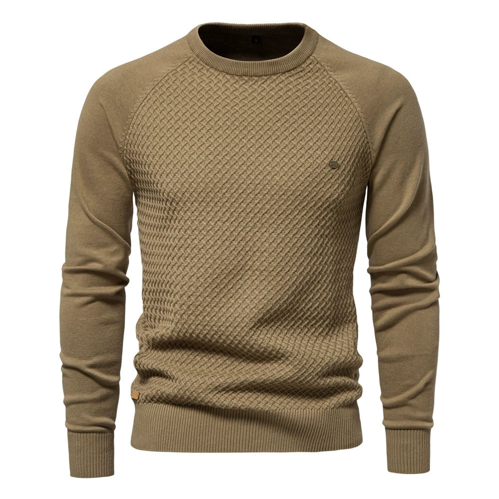 Men's knitted crew neck sweater