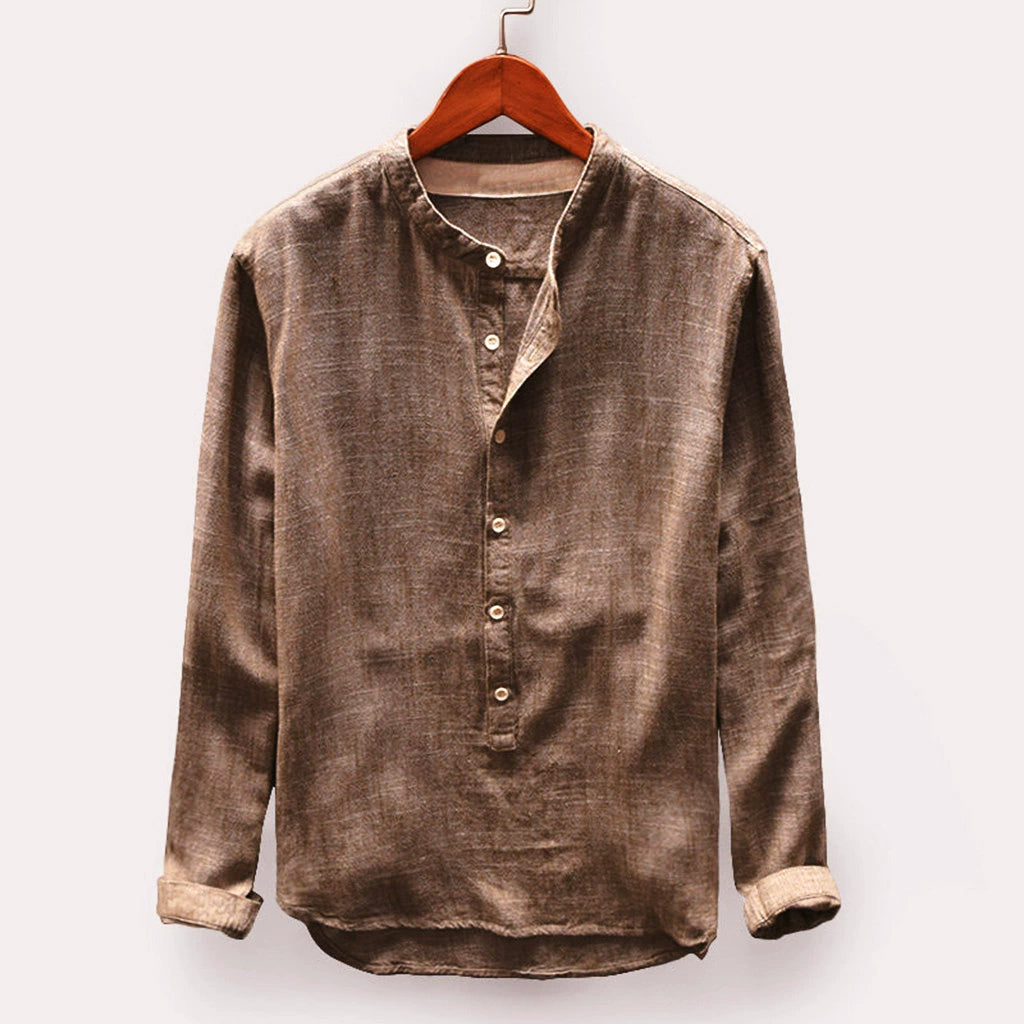 Men's Classic Long Sleeve Button-Up Shirt