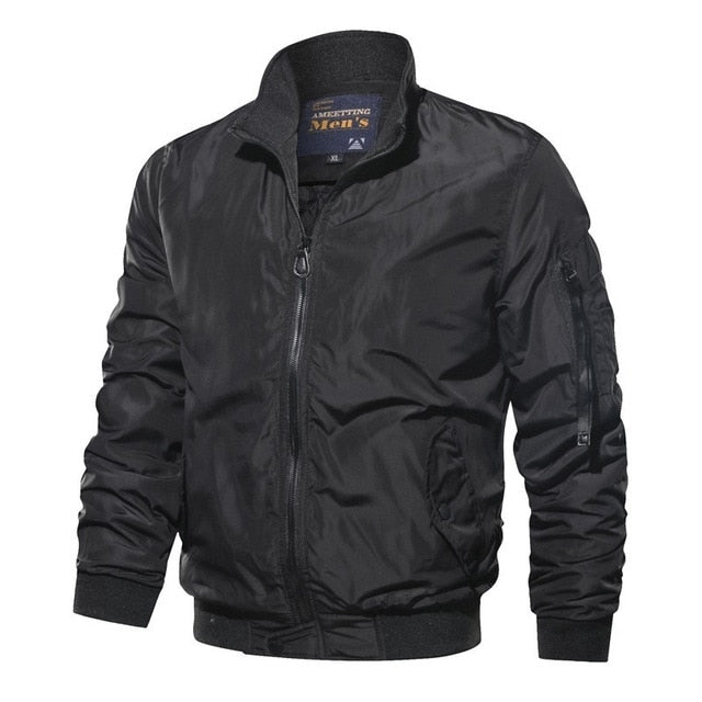 Men’s Bomber Jacket – Relaxed Fit – Utility Sleeve Pocket