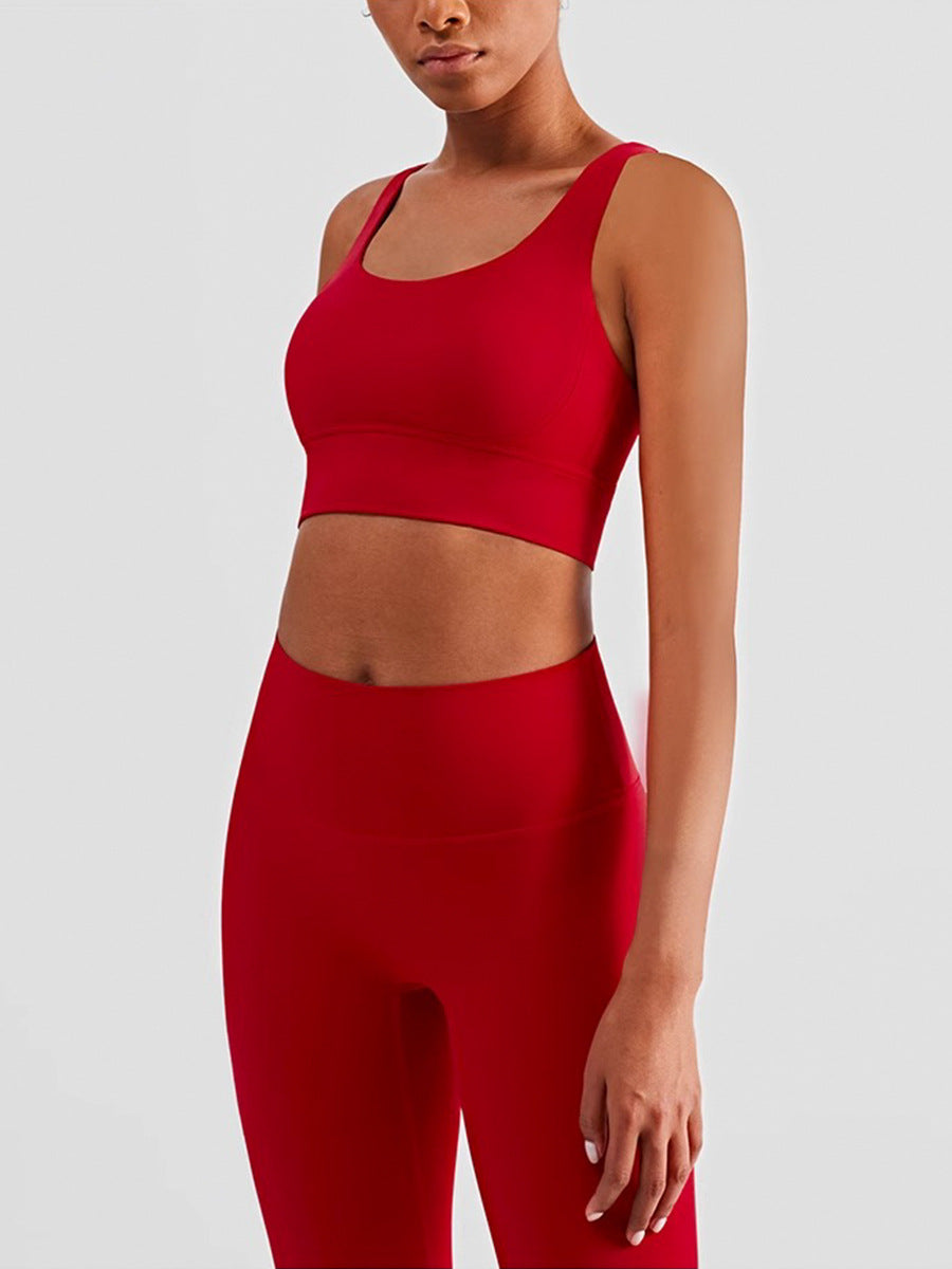 Women's Activewear Set - High-Waisted Leggings & Racerback Sports Bra - Gym & Yoga Fit