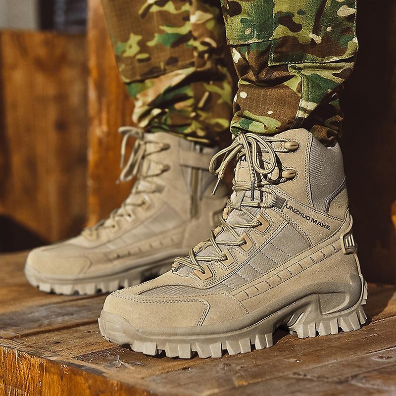 Men’s Tactical Boots – High-Top Ankle Support – Reinforced Toe – Rugged Grip Sole