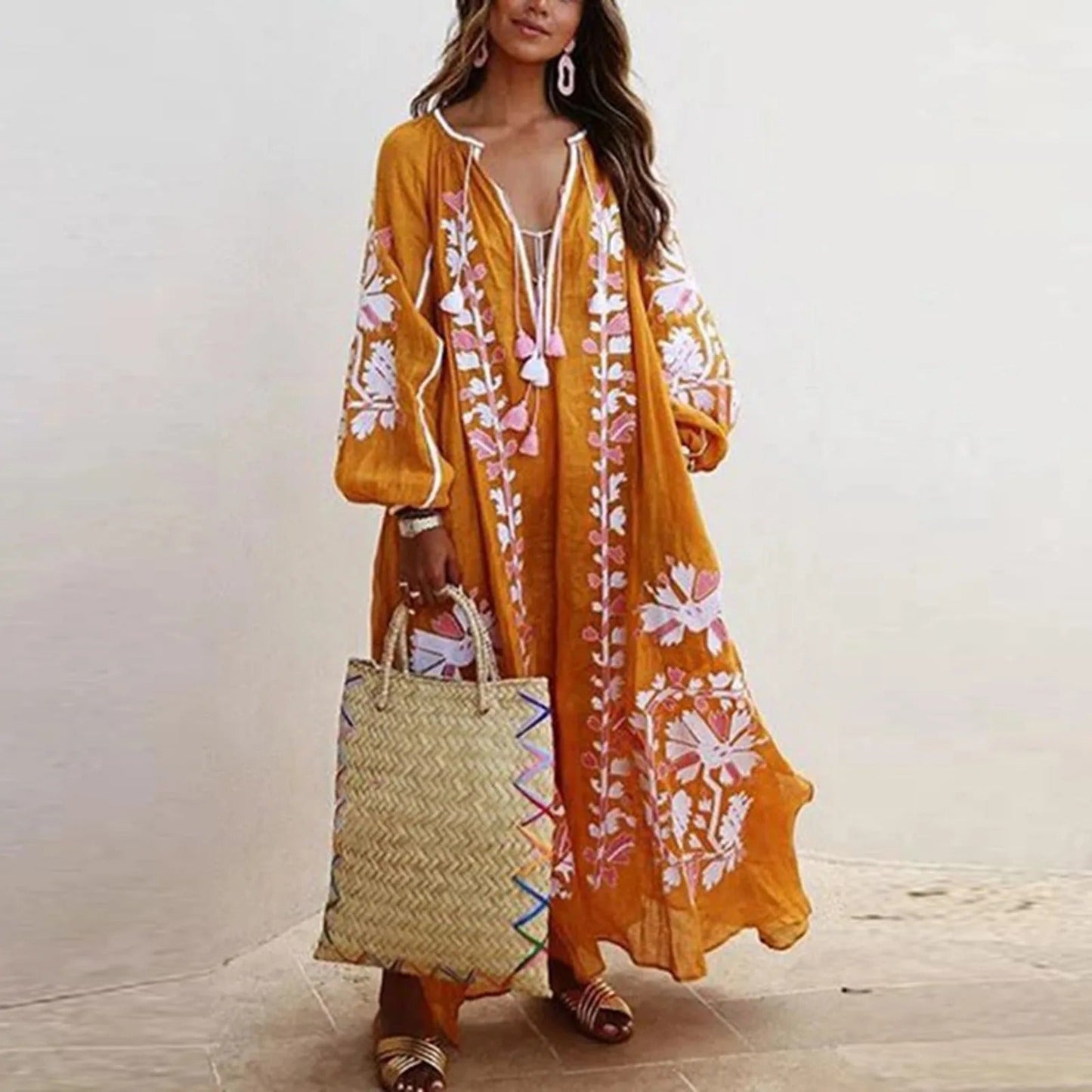 Oversized Vintage Print Dresses