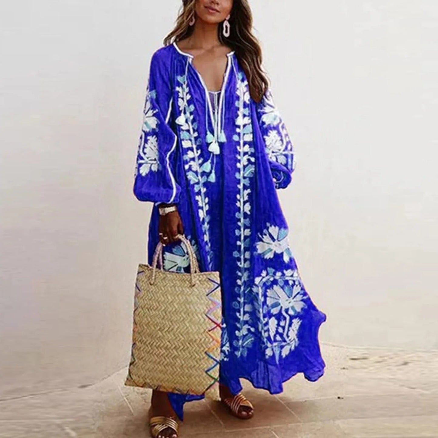 Oversized Vintage Print Dresses