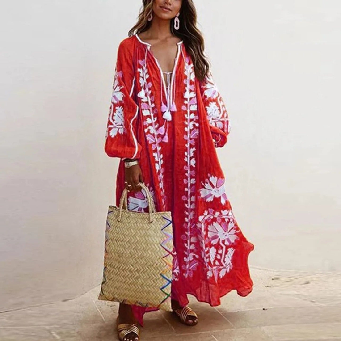 Oversized Vintage Print Dresses
