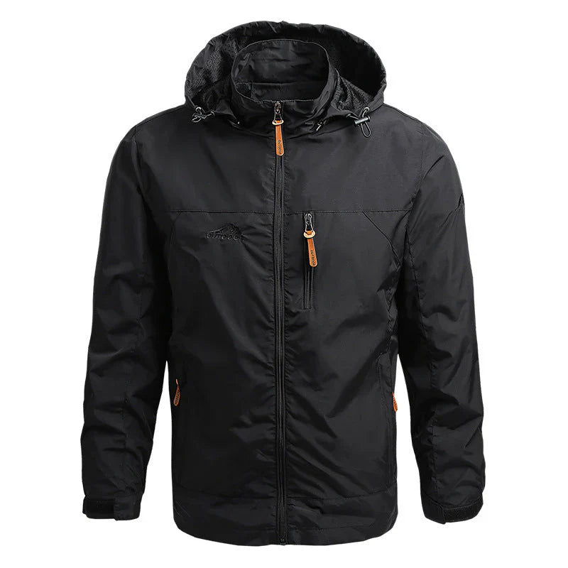Men’s Softshell Jacket – Windproof Water-Resistant – Hooded – Regular Fit – Zip Closure