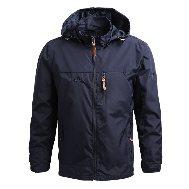 Men’s Softshell Jacket – Windproof Water-Resistant – Hooded – Regular Fit – Zip Closure