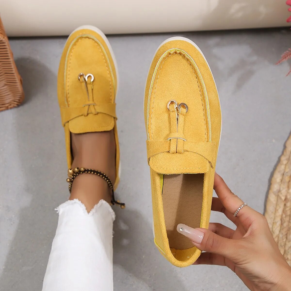 Women’s Slip-On Shoes – Sleek Fit – Soft Textured Upper – Casual Everyday Wear