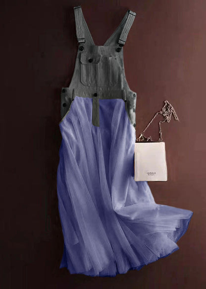Women’s Suspender Skirt – A-line Fit – Structured Bodice – Layered Tulle Skirt – Midi Length