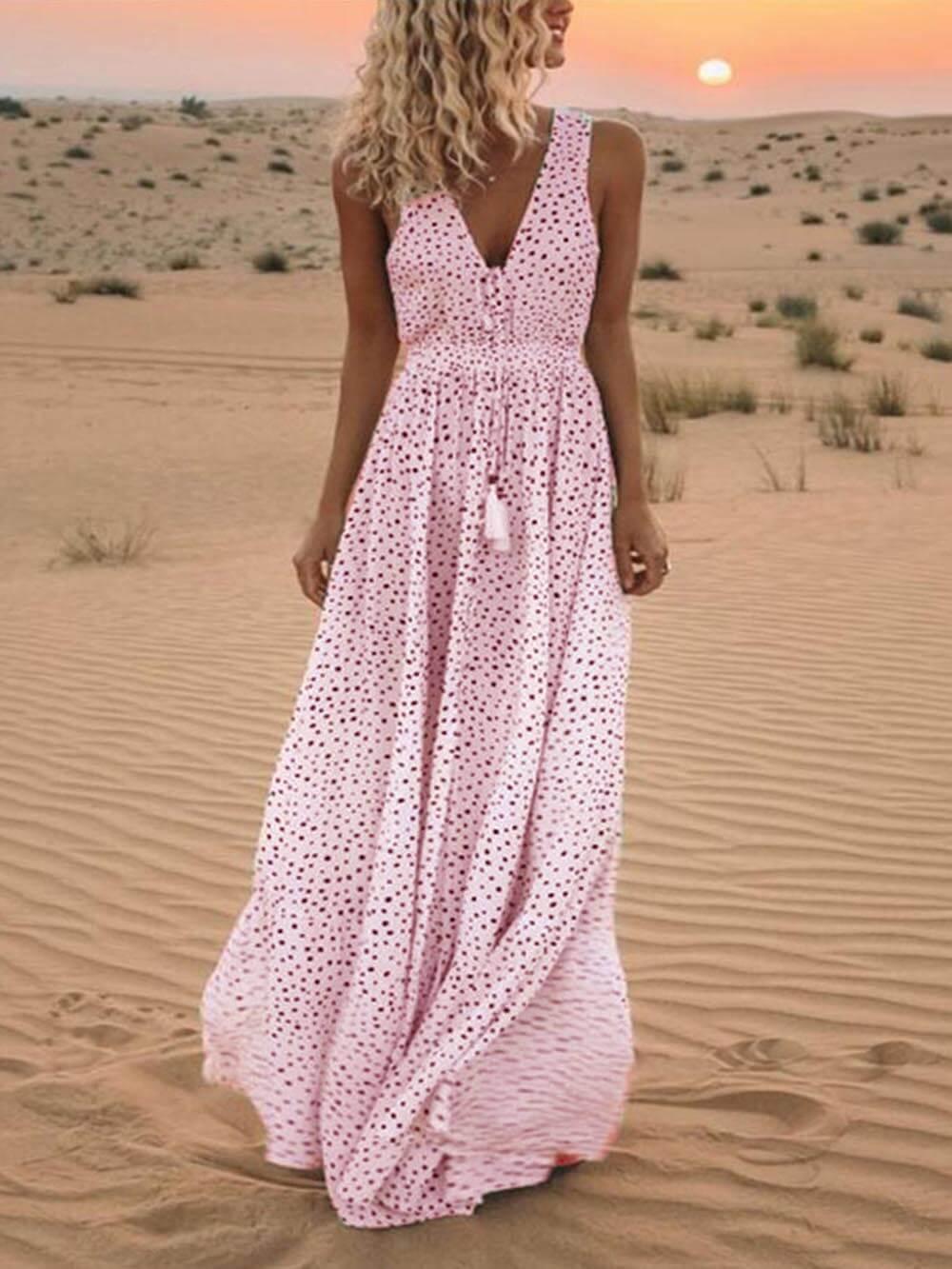 Sleeveless Maxi Dress for Women – Elegant Summer Dress