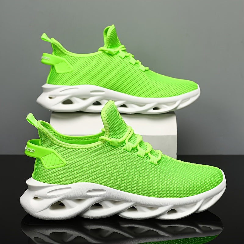 Men’s Running Trainers - Breathable Mesh - Cushioned Sole - Lightweight Lace-Up Fit