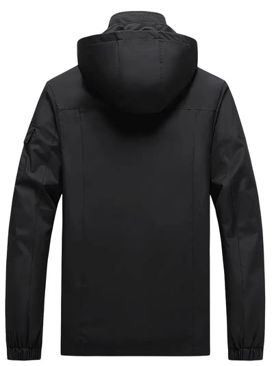 Men's Outdoor Jacket - Waterproof & Windproof - Hooded - Multi-Pocket - Full Zip