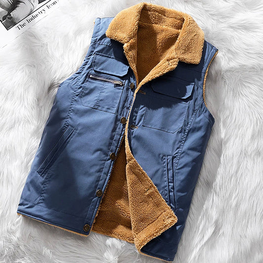 Men’s Utility Vest – Structured Fit – Sherpa Lined – Multi Pocket