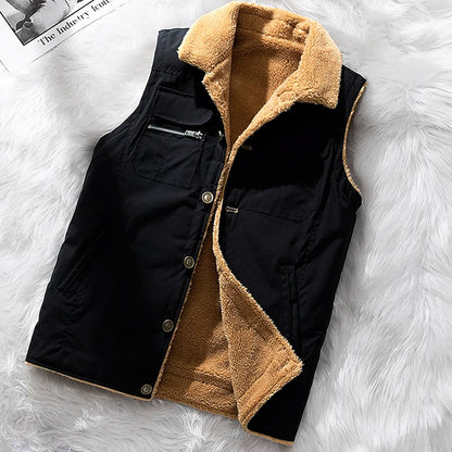 Men’s Utility Vest – Structured Fit – Sherpa Lined – Multi Pocket