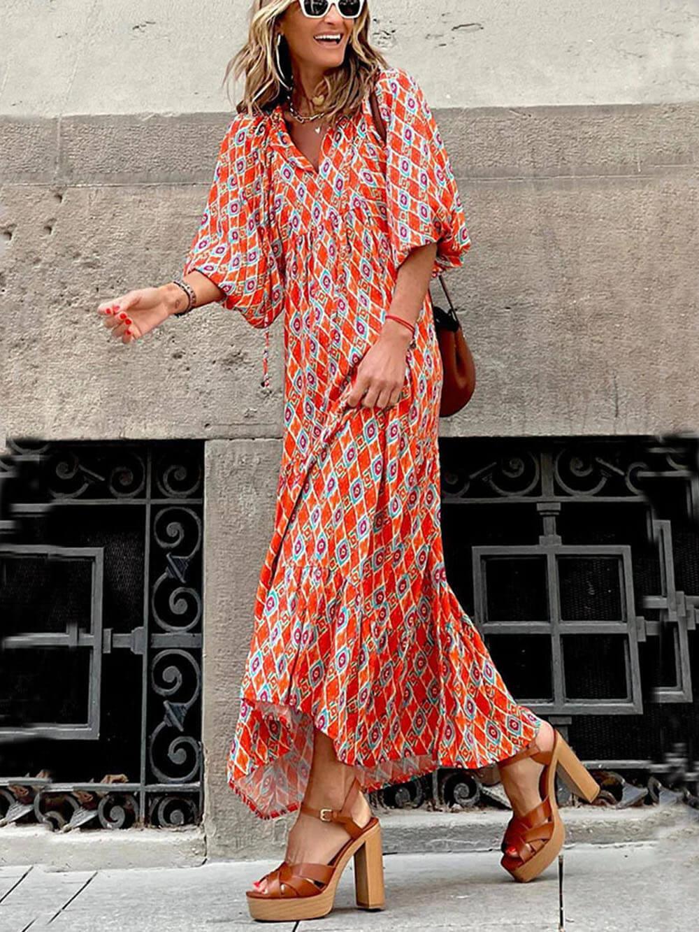 Printed Maxi Dress for Women