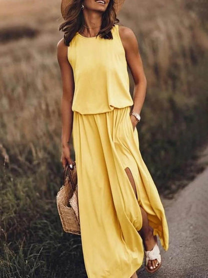 Sleeveless Maxi Dress for Women - Elegant Summer Outfit