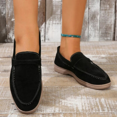Women’s Slip-On Loafers – Suede Feel – Classic Fit – Cushioned Sole – Supportive