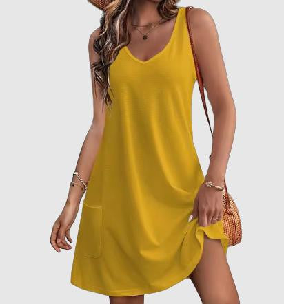 Women's Solid Tank Top Mini Dress