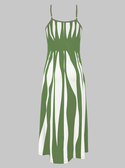 Striped maxi dress for women