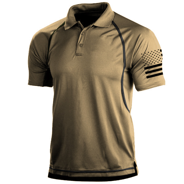 Men’s Polo Shirt – Tailored Fit – Breathable Blend – Athletic Sleeve Detail