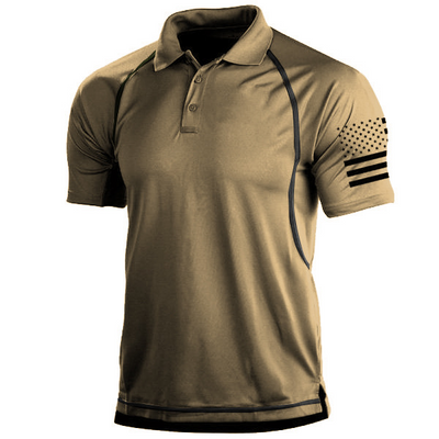 Men’s Polo Shirt – Tailored Fit – Breathable Blend – Athletic Sleeve Detail