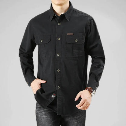 Men's efren long sleeve shirt with cargo pockets