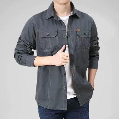 Men's efren long sleeve shirt with cargo pockets