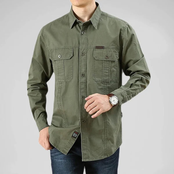 Men's efren long sleeve shirt with cargo pockets