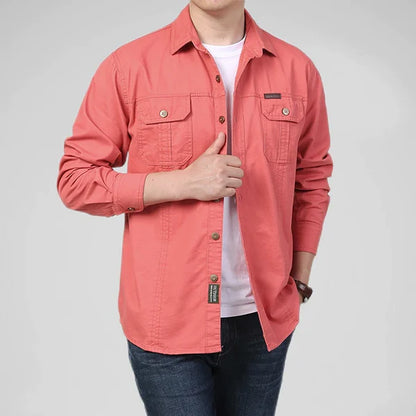 Men's efren long sleeve shirt with cargo pockets