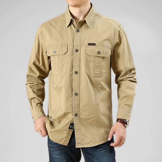 Men's efren long sleeve shirt with cargo pockets