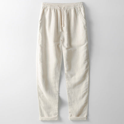 Men's Trousers – Loose Fit – Straight Leg – Elastic Waist – Casual Wear