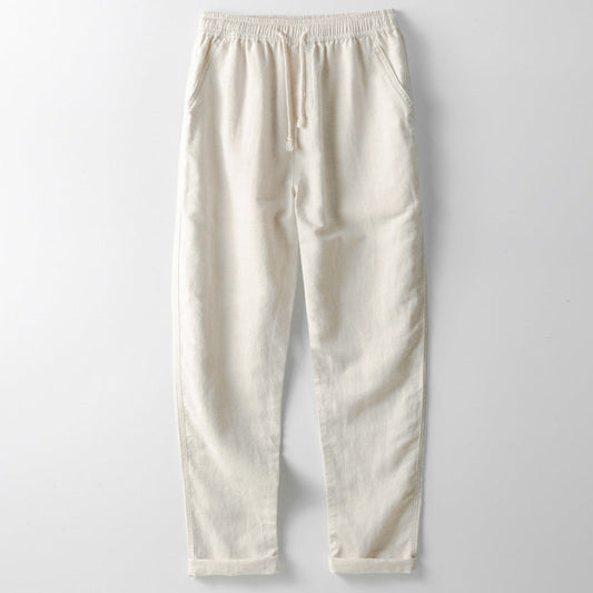 Men's Trousers – Loose Fit – Straight Leg – Elastic Waist – Casual Wear