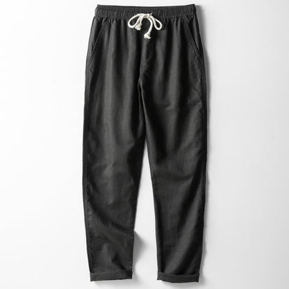 Men's Trousers – Loose Fit – Straight Leg – Elastic Waist – Casual Wear