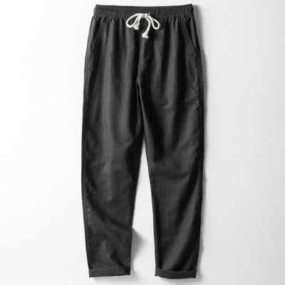 Men's Trousers – Loose Fit – Straight Leg – Elastic Waist – Casual Wear