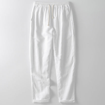 Men's Trousers – Loose Fit – Straight Leg – Elastic Waist – Casual Wear