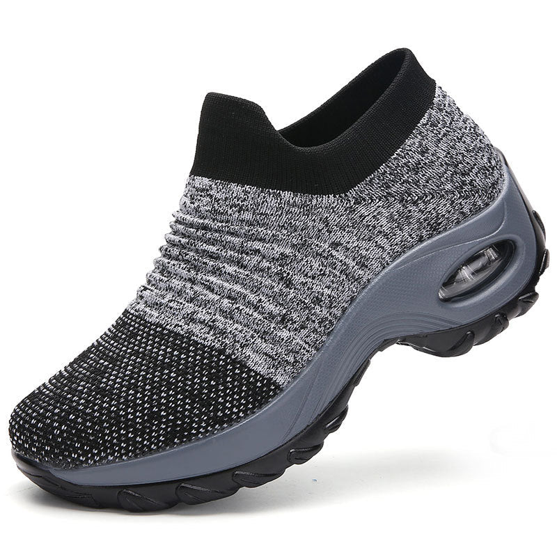 Women’s Low-Top Sneakers – Air Cushion Sole – Slip-On Orthopedic Fit