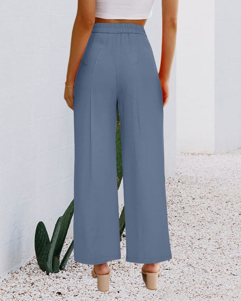 Women's wide-leg high-waisted pants