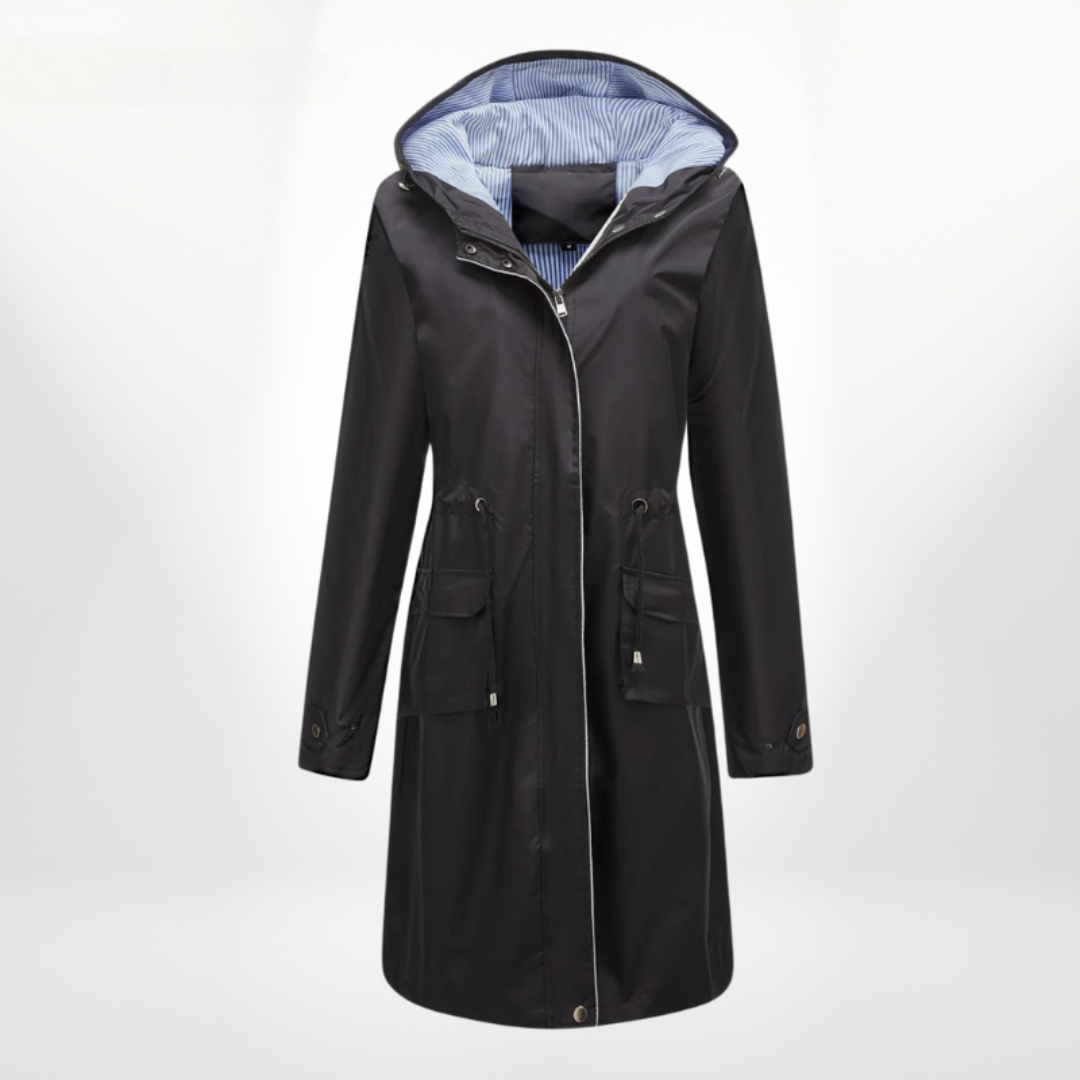 Women's waterproof over knee trench coat