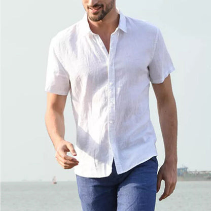 Men’s Short Sleeve Shirt – Relaxed Fit – Button-Down Casual Wear