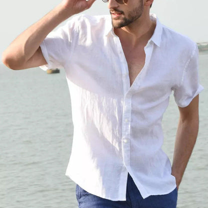 Men’s Short Sleeve Shirt – Relaxed Fit – Button-Down Casual Wear