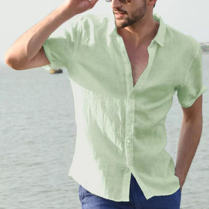Men’s Short Sleeve Shirt – Relaxed Fit – Button-Down Casual Wear