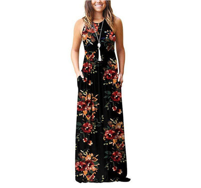 Floral Midi Dress - Breathable & Elegant Design